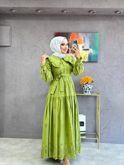 Sinem Elbise Fıstık Yeşili