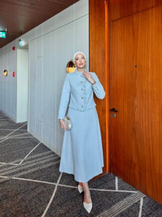 Ayşe Etekli Takım Bebe Mavisi