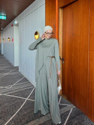 Müjde Pantolonlu Takım Haki