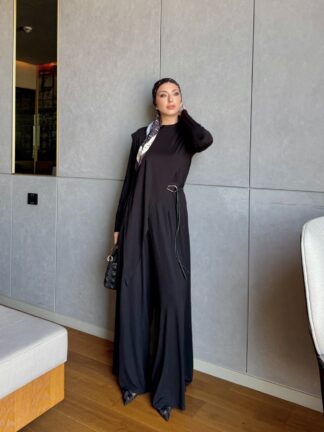 Müjde Pantolonlu Takım Siyah