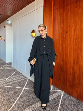 Esra Pantolonlu Takım Siyah