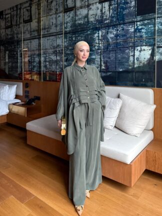 Esra Pantolonlu Takım Haki