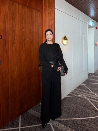 Ahsen Pantolonlu Takım Siyah