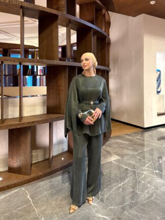 Hacer Pantolonlu Takım Haki