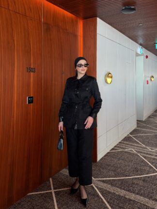 Çağla Pantolonlu Takım Siyah