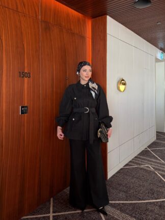 Emine Pantolonlu Takım Siyah