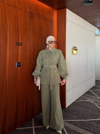 Emine Pantolonlu Takım Haki