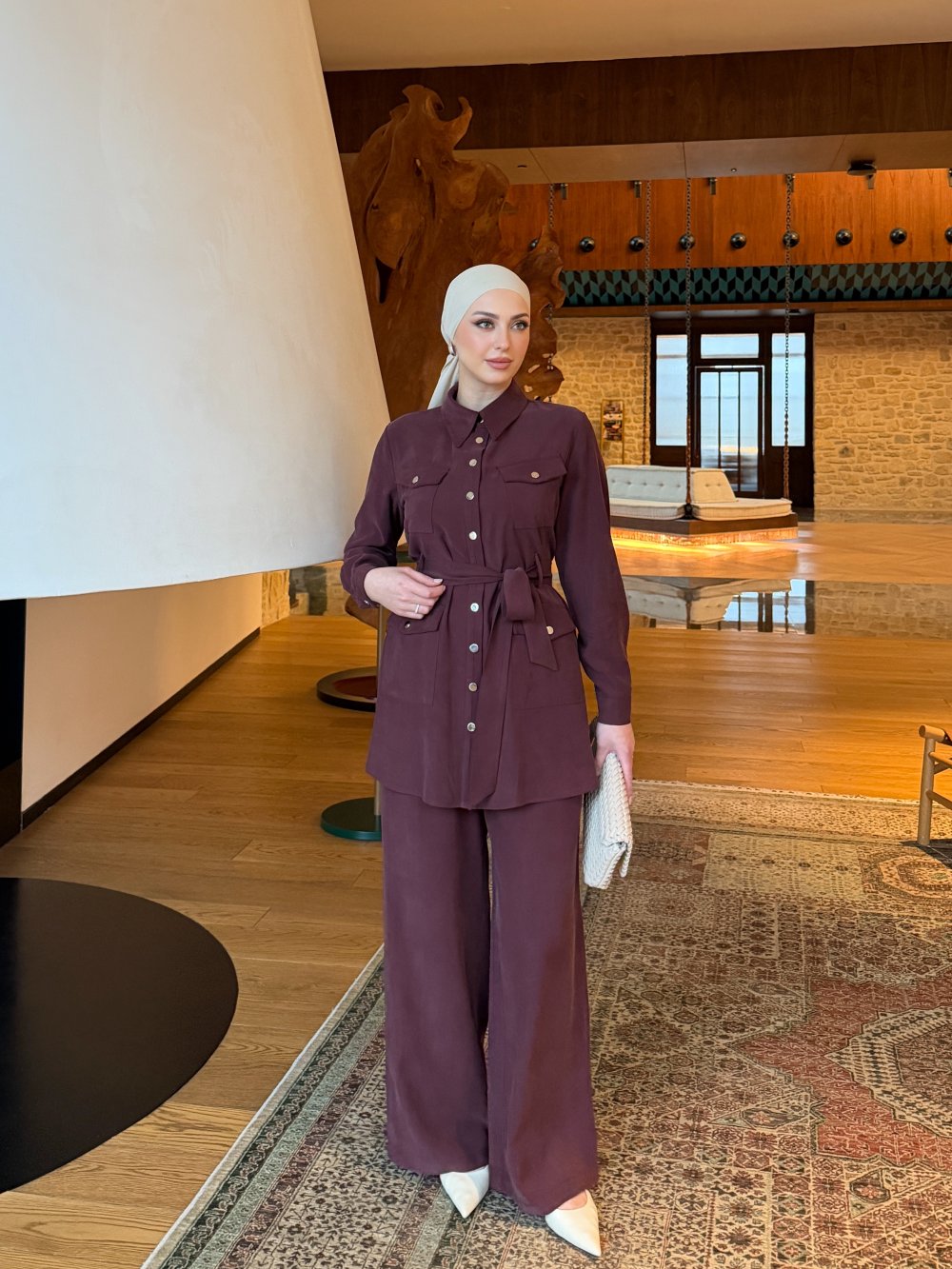 Asu Pantolon Takım Mürdüm - Görsel 4