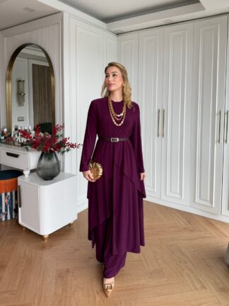 Nursima Pantolon Takım Mor