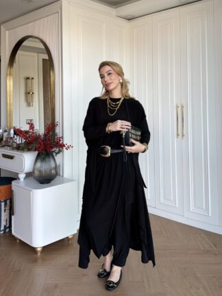 Zarife  Üçlü Pantolon Takım Siyah