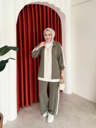 Aynur Pantolon Takım Haki