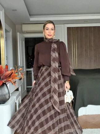 Öykü Etek Takım Acı Kahve