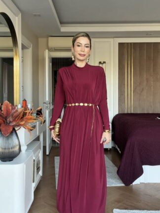 Demet Elbise Bordo