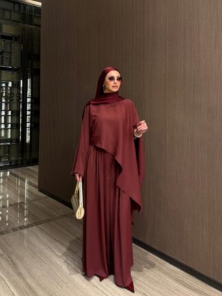 Gamze Pantolon Takım Bordo