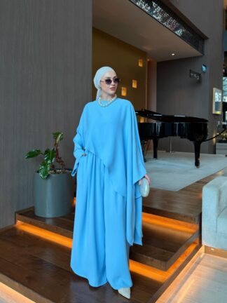 Gamze Pantolon Takım Bebe Mavisi