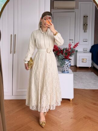 Sümbül Elbise Krem