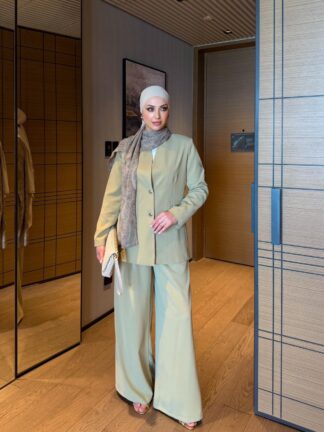 Figen Pantolonlu Takım Yağ Yeşili