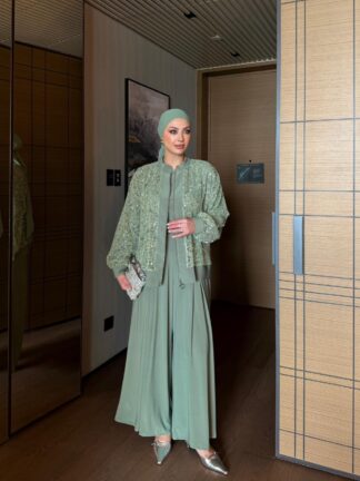 İlkay Pantolonlu Takım Mint Yeşili