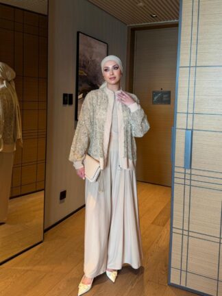 İlkay Pantolonlu Takım Ekru