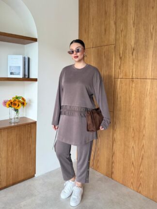 Sönmez Pantolonlu Takım Kahve