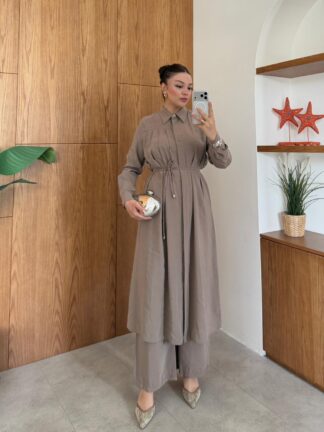 Samira Pantolon Takım Vizon