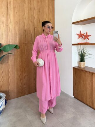 Samira Pantolon Takım Pembe