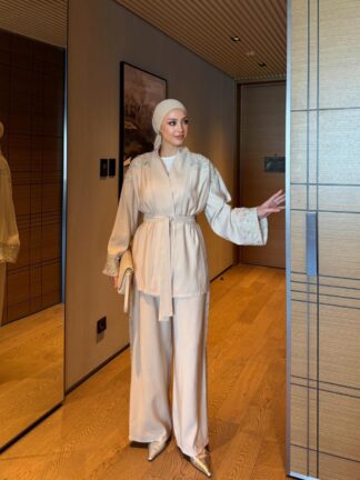 Mona Pantolon Takım Bej