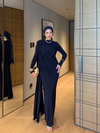 Nahide Elbise Lacivert