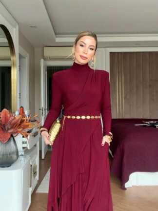 Hande Elbise Bordo
