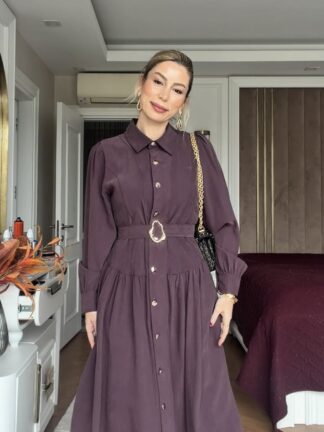 Başak Elbise Mürdüm